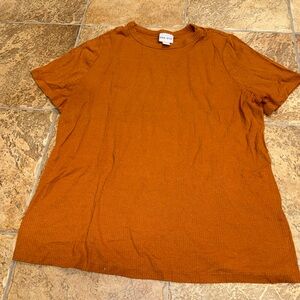 Ava & Viv Rust Ribbed Tee
